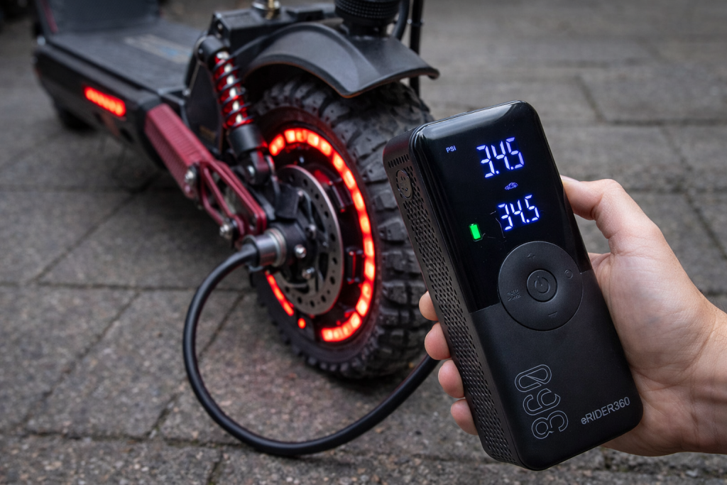 Warum jeder E-Scooter-Fahrer eine eigene Luftpumpe braucht